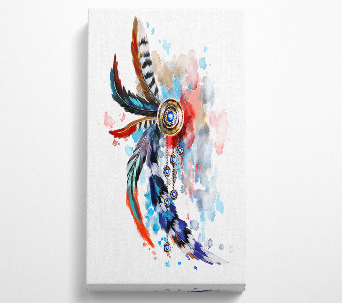  A Canvas Print of Indian Head Dress Canvas Print