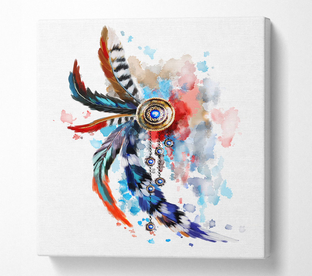  A Canvas Print of Indian Head Dress Canvas Print