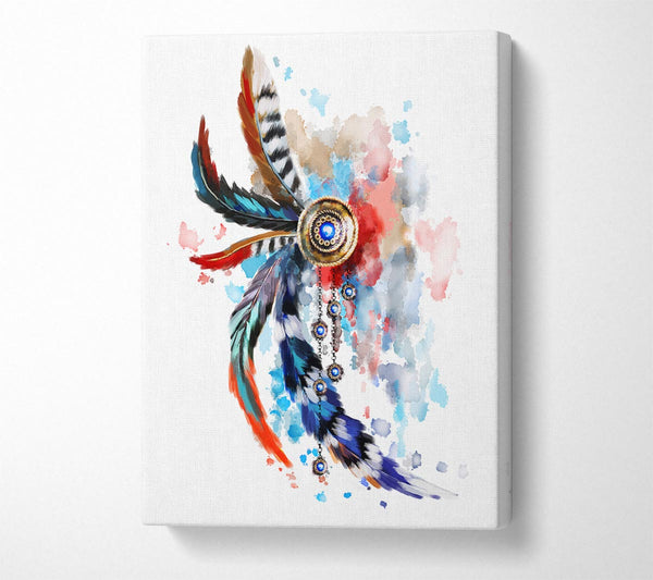  A Canvas Print of Indian Head Dress Canvas Print