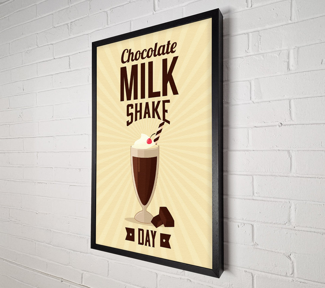  A Canvas Print of Chocolate Milk Shake Day Canvas Wall Art