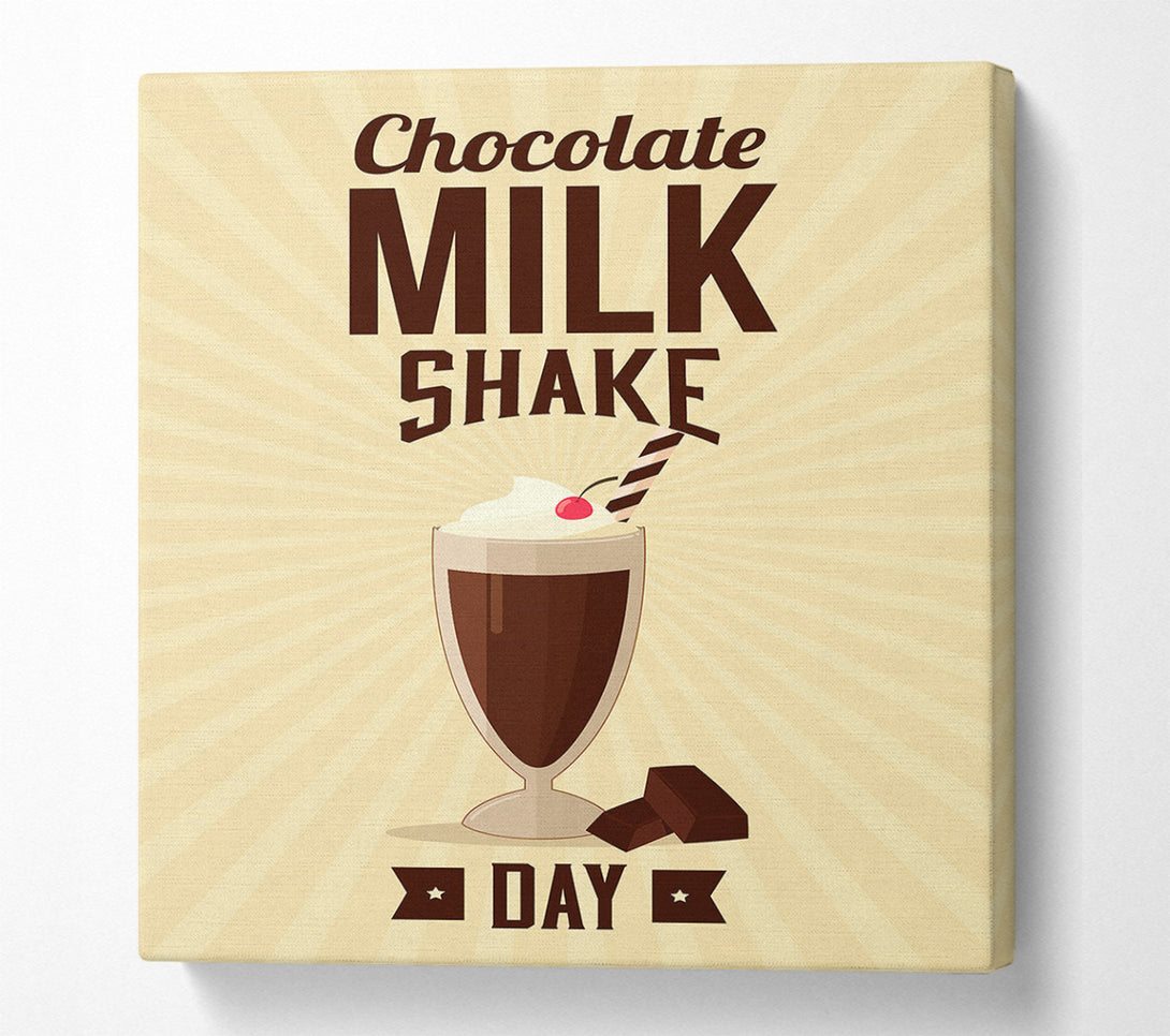  A Canvas Print of Chocolate Milk Shake Day Canvas Wall Art