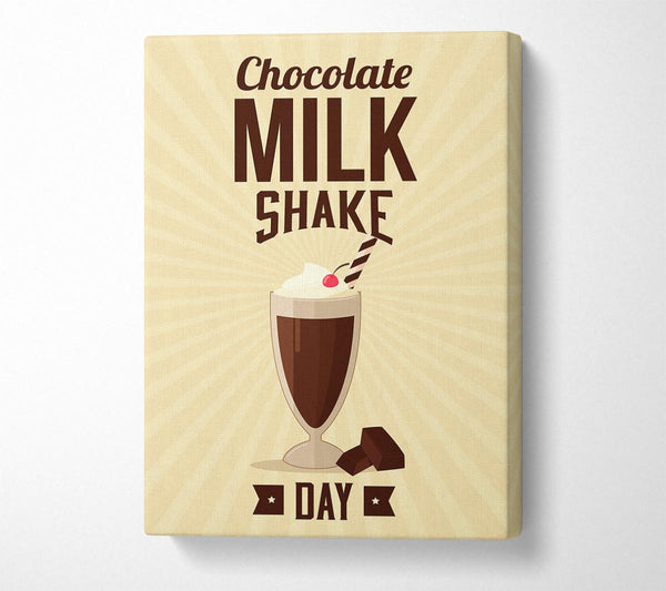  A Canvas Print of Chocolate Milk Shake Day Canvas Wall Art
