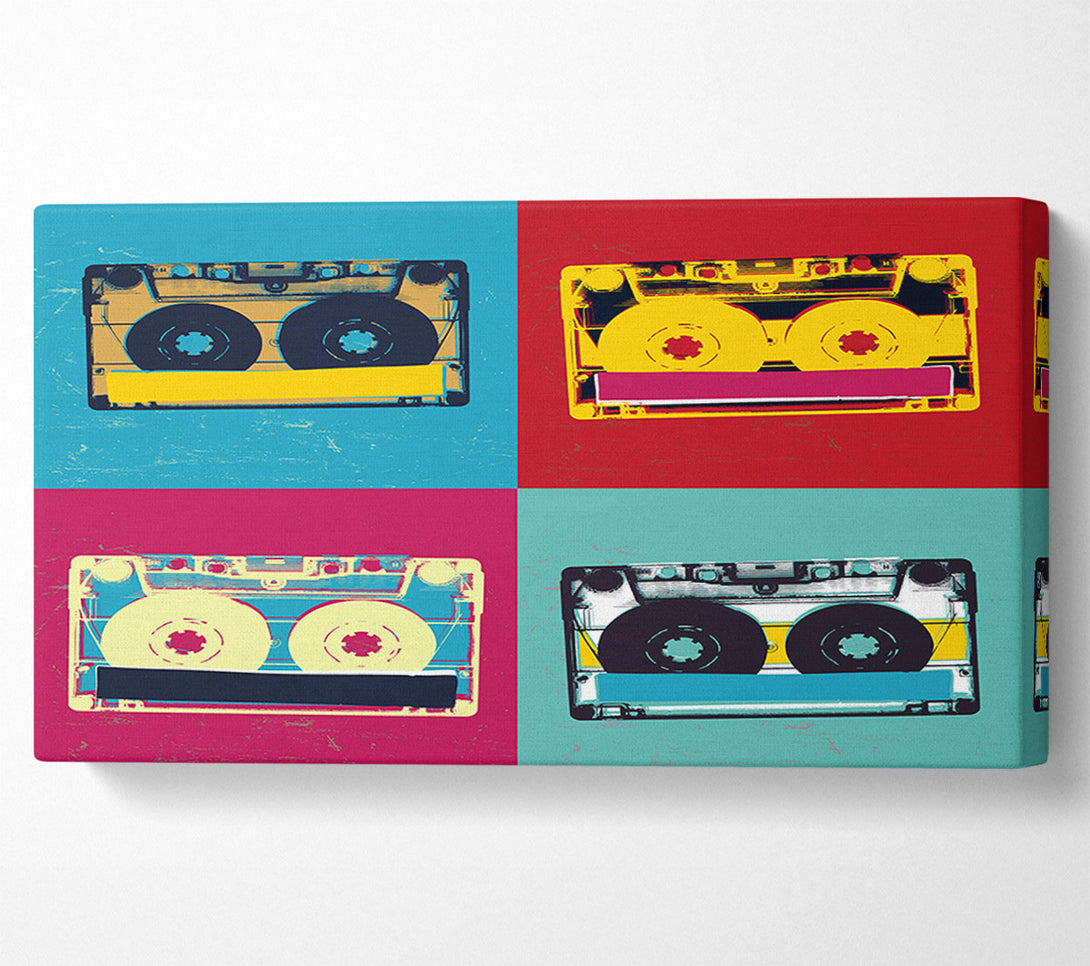  A Canvas Print of Pop Art Cassette Day Canvas Art