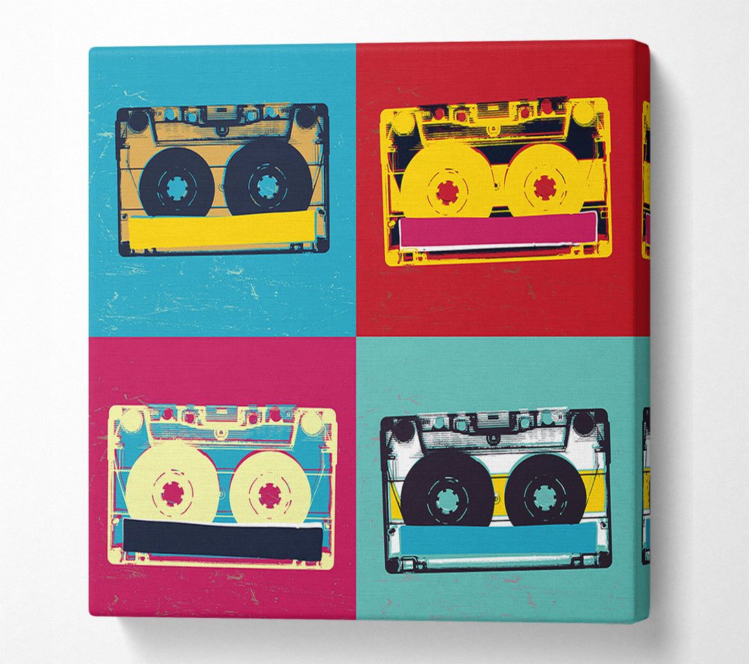  A Canvas Print of Pop Art Cassette Day Canvas Art