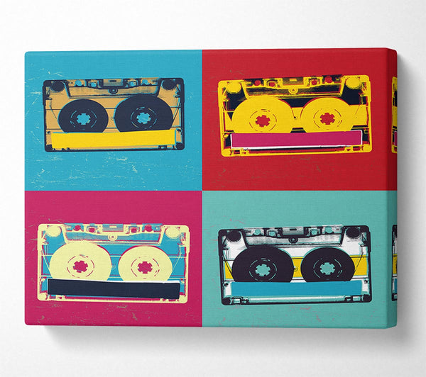  A Canvas Print of Pop Art Cassette Day Canvas Art