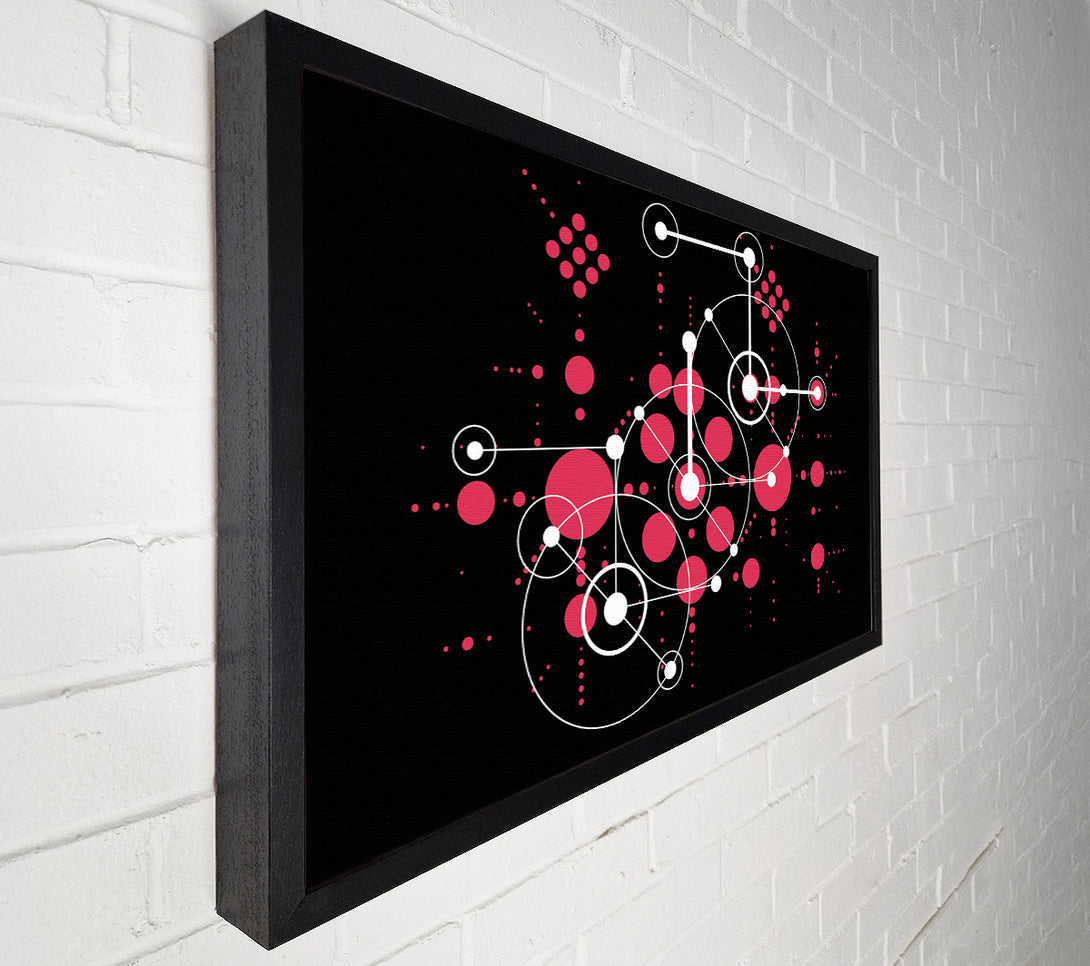  A Canvas Print of Circles Of Connections Red Canvas Wall Art