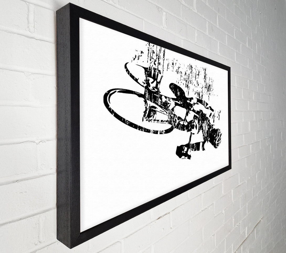  A Canvas Print of Cycle Rider Canvas Print