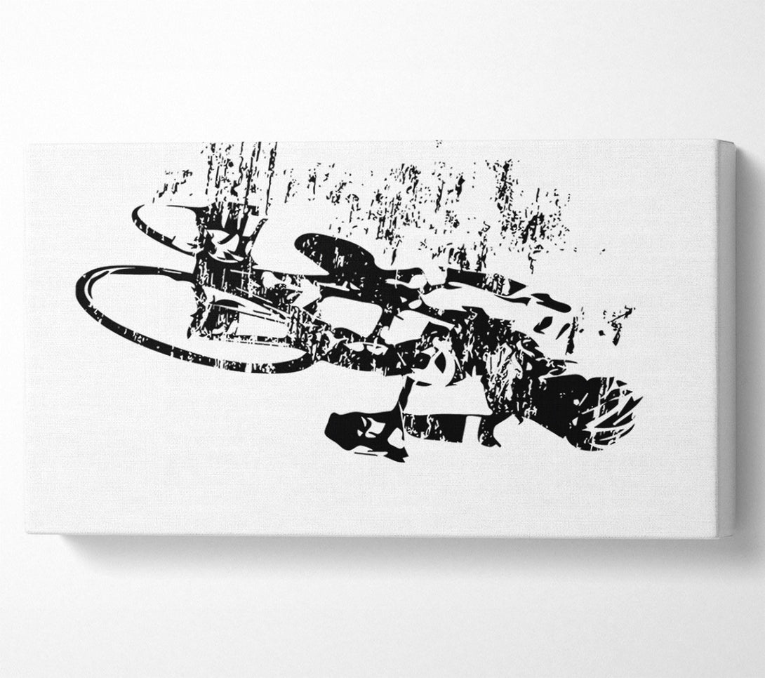 A Canvas Print of Cycle Rider Canvas Print