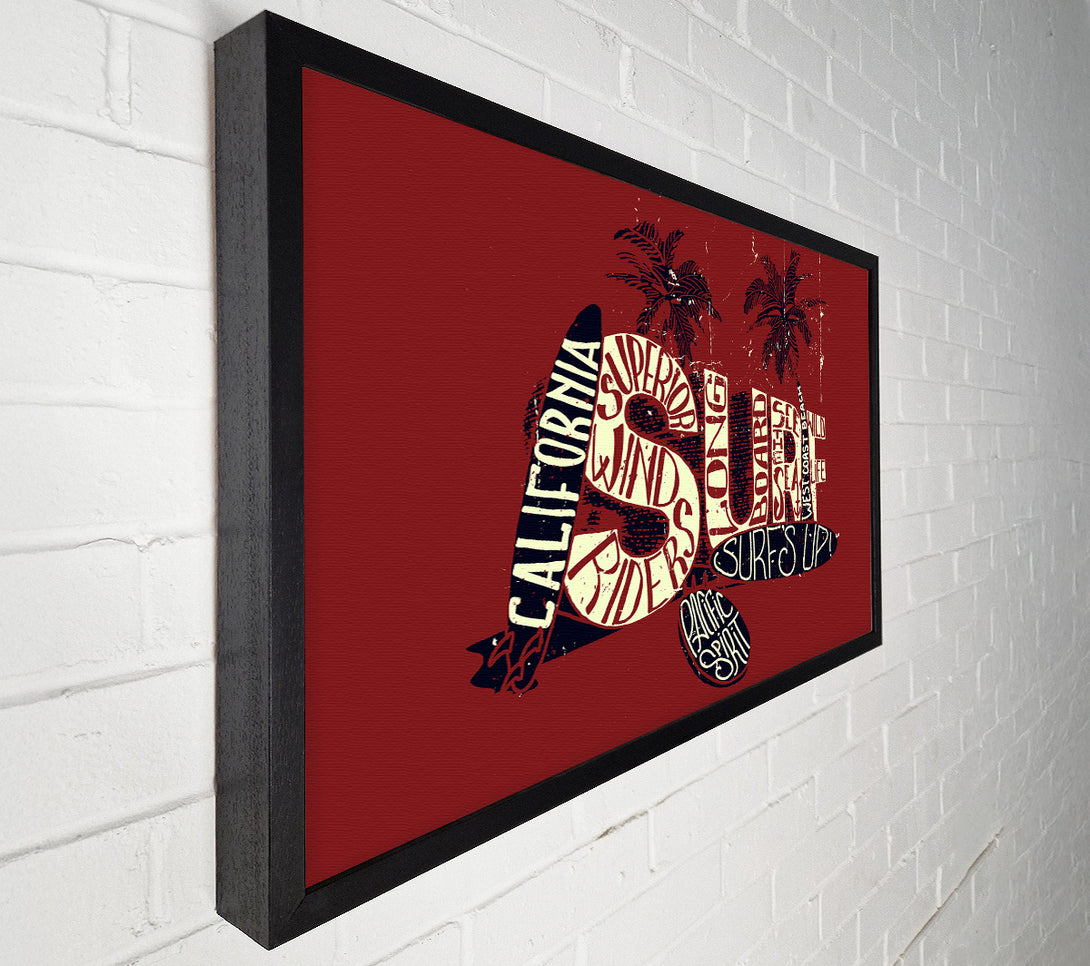  A Canvas Print of California Surf Canvas Wall Art