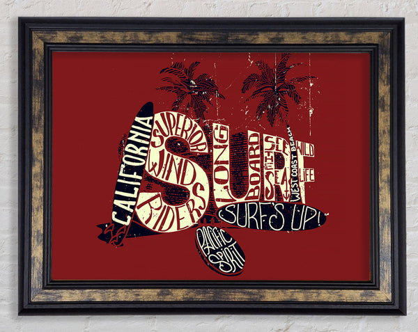 California Surf Framed Print