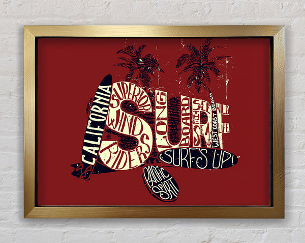 California Surf Framed Print