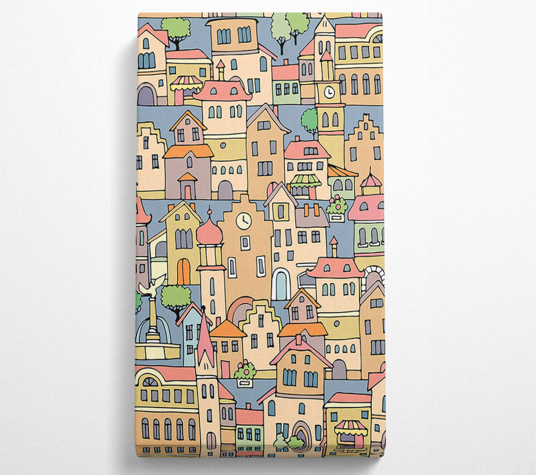  A Canvas Print of Town Houses Canvas Print