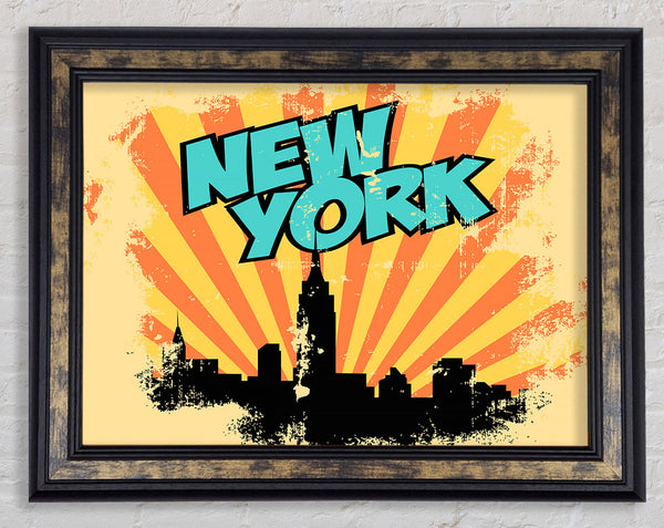 New York Son Beams Framed Print