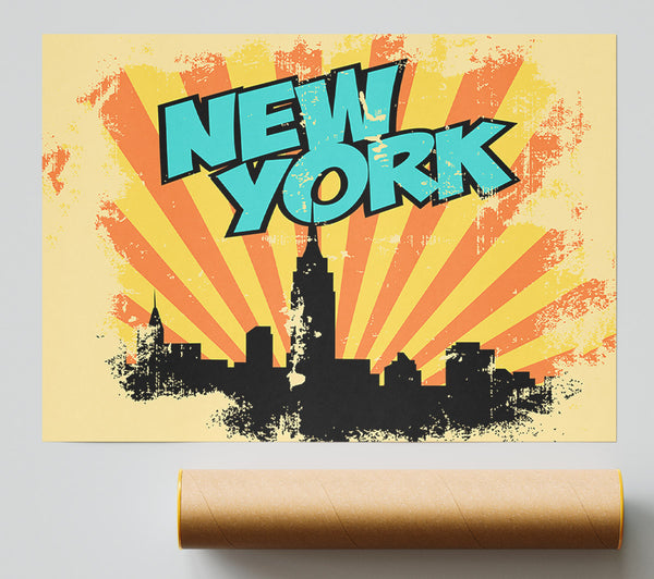 New York Son Beams Print