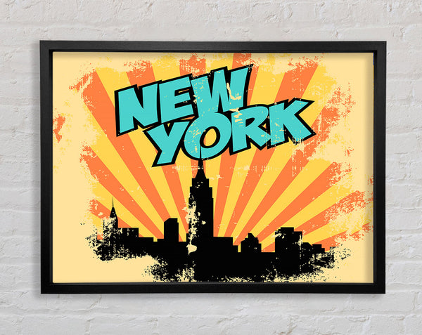 New York Son Beams Framed Print