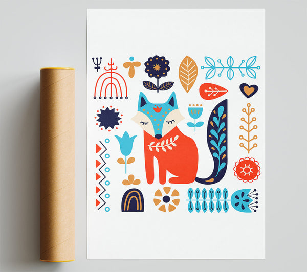 Foxy Garden Poster