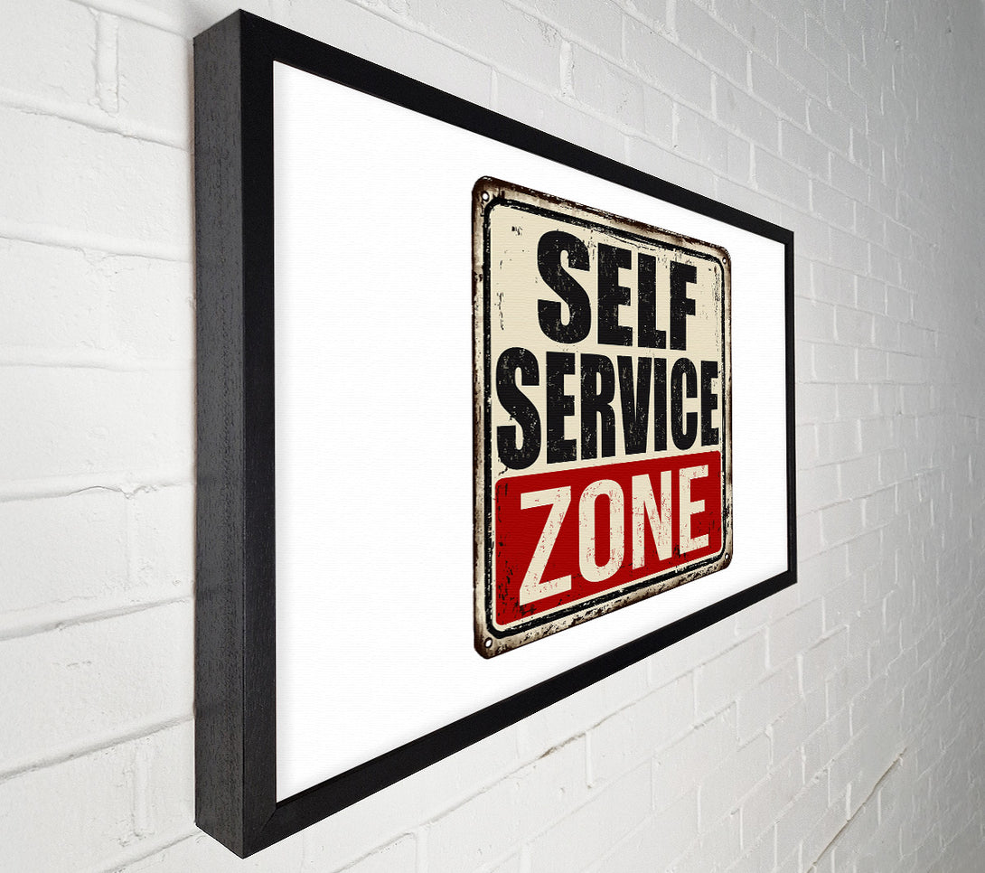  A Canvas Print of Self Service Zone Canvas Wall Art