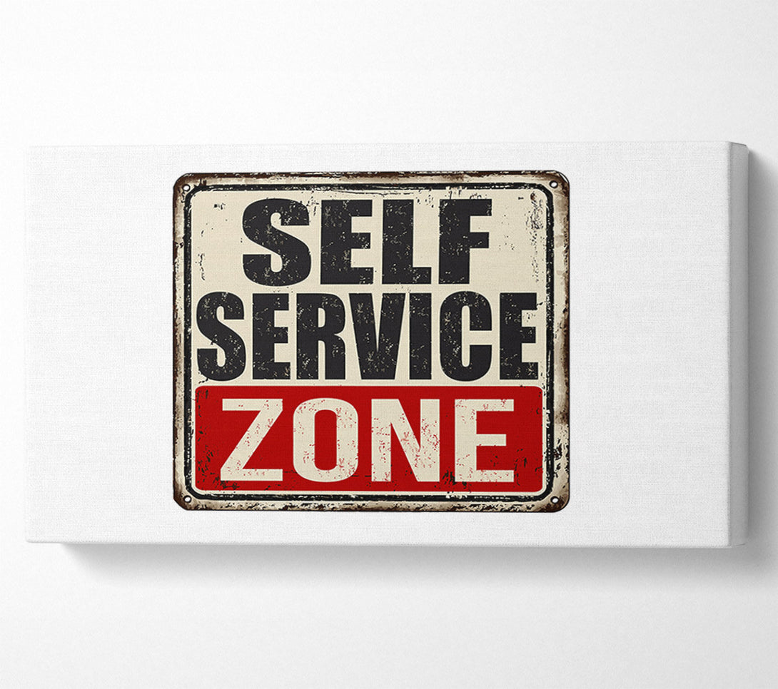  A Canvas Print of Self Service Zone Canvas Wall Art