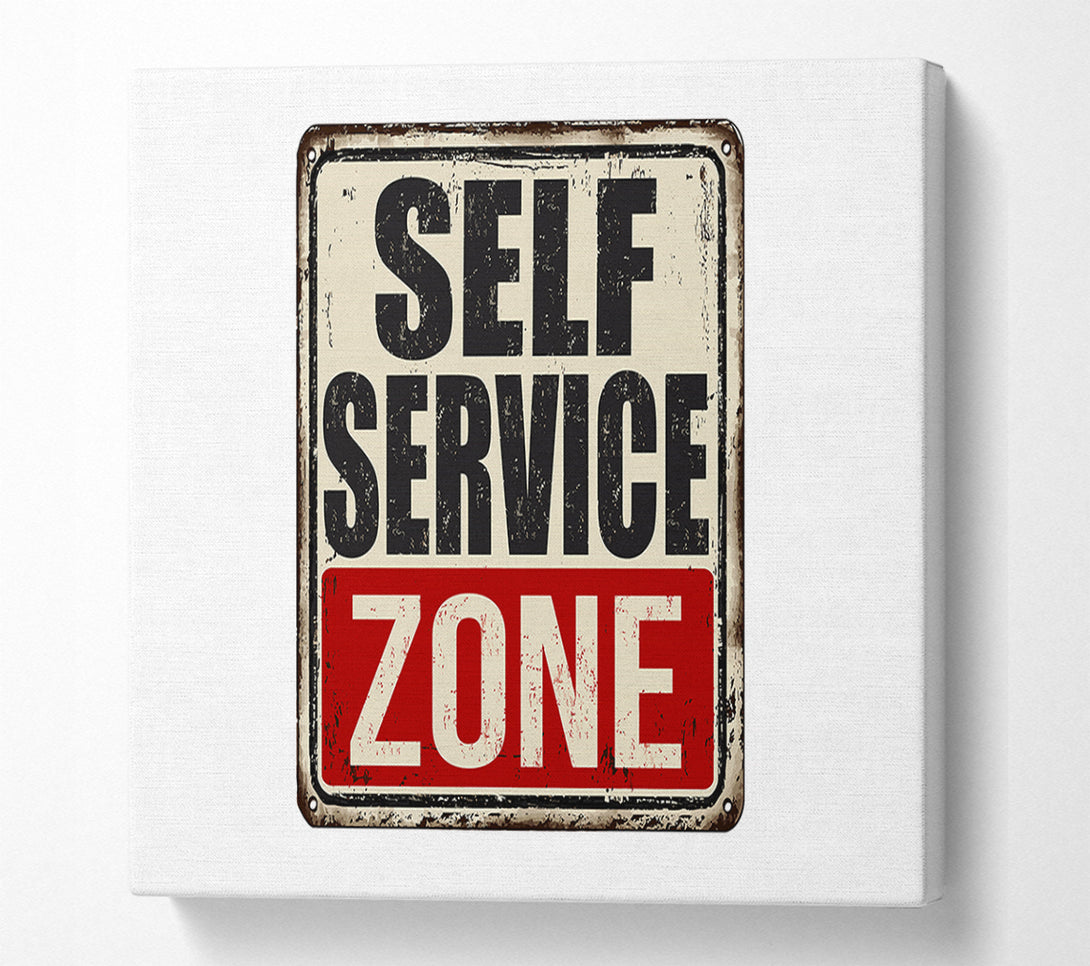  A Canvas Print of Self Service Zone Canvas Wall Art