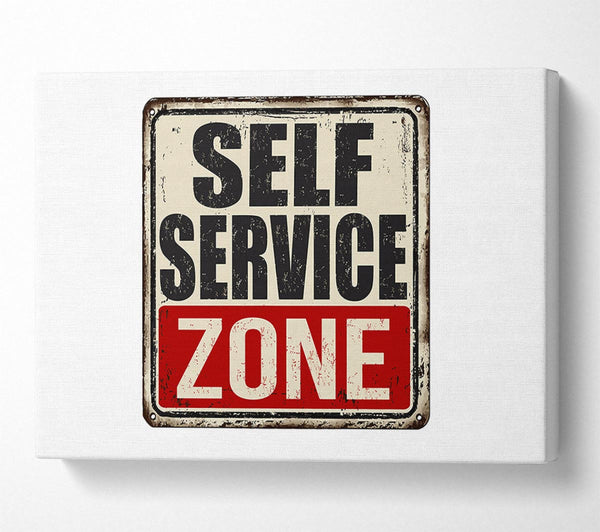  A Canvas Print of Self Service Zone Canvas Wall Art