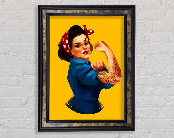 Woman You Can Do It Framed Print