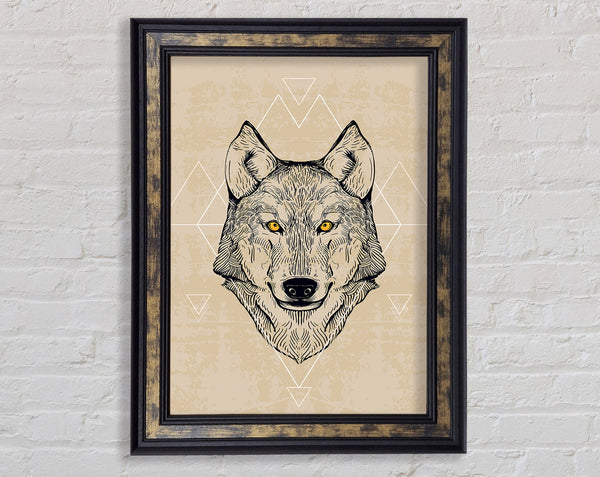 Wolf Head Framed Print