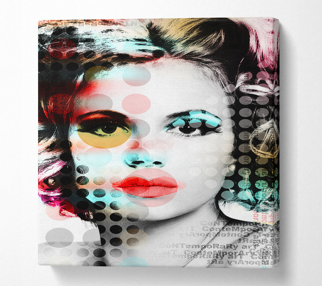  A Canvas Print of Pop Art Woman Canvas Print