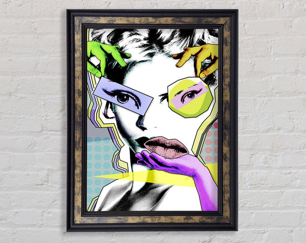 Montage Woman Framed Print