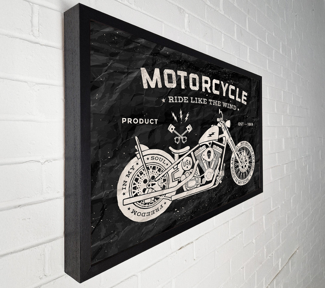  A Canvas Print of Motorcycle Ride Like The Wind Canvas Print
