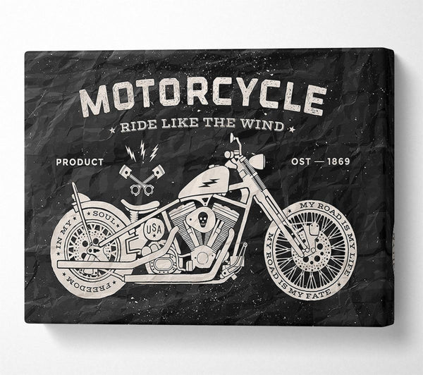  A Canvas Print of Motorcycle Ride Like The Wind Canvas Print