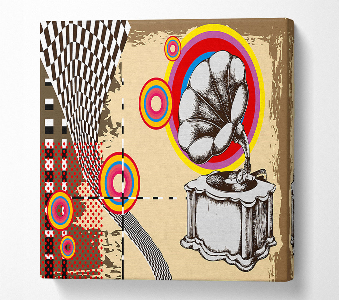  A Canvas Print of Old Record Player Canvas Wall Art