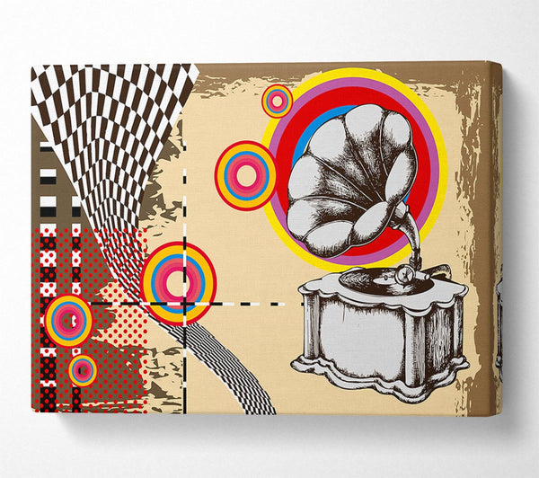  A Canvas Print of Old Record Player Canvas Wall Art