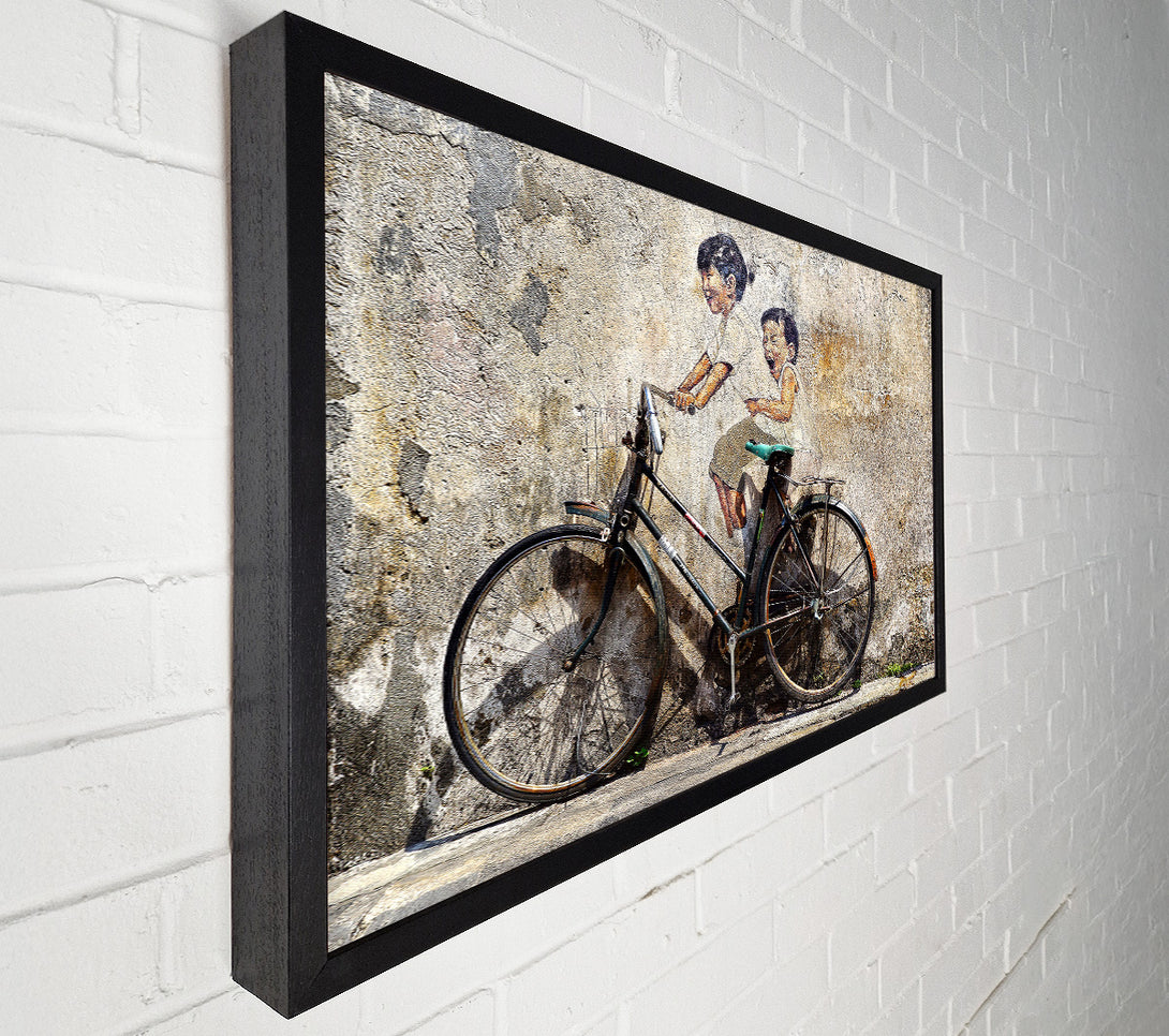 A Canvas Print of Fun On The Bike Canvas Wall Art