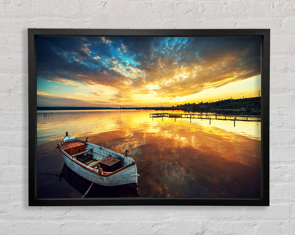 Reflections Of The Sailboat Sky Framed Print