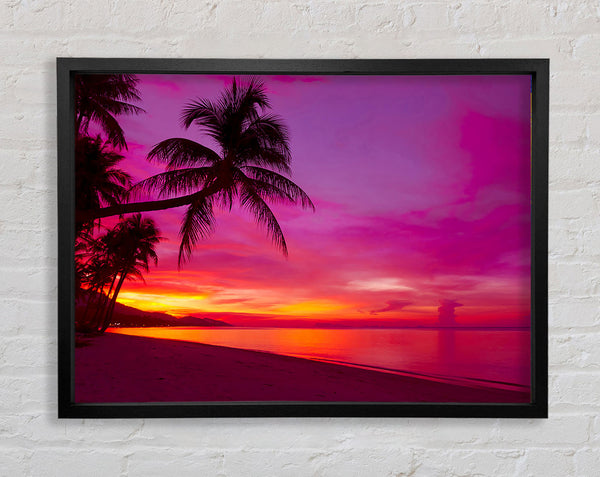 Perfect Pink Sunset Skies Framed Print