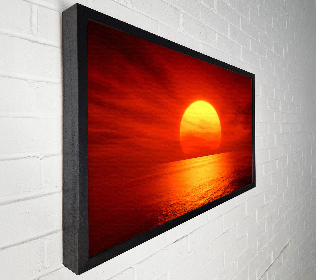  A Canvas Print of Red Ocean Glow Canvas Wall Art