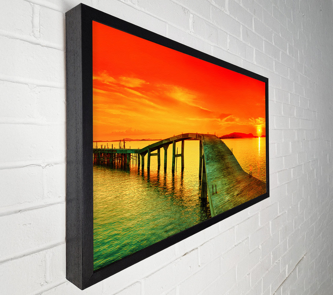  A Canvas Print of The Old Fishing Pier Canvas Wall Art