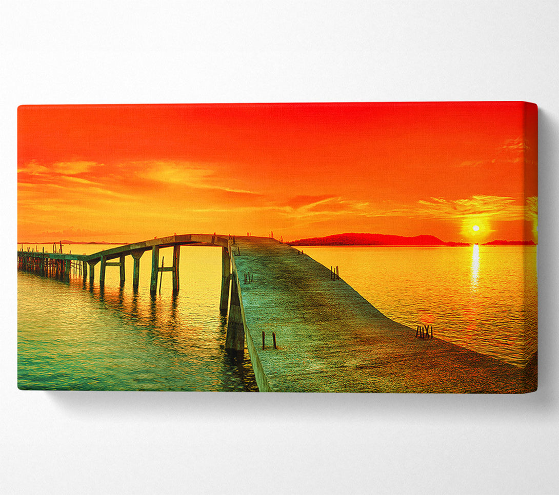  A Canvas Print of The Old Fishing Pier Canvas Wall Art
