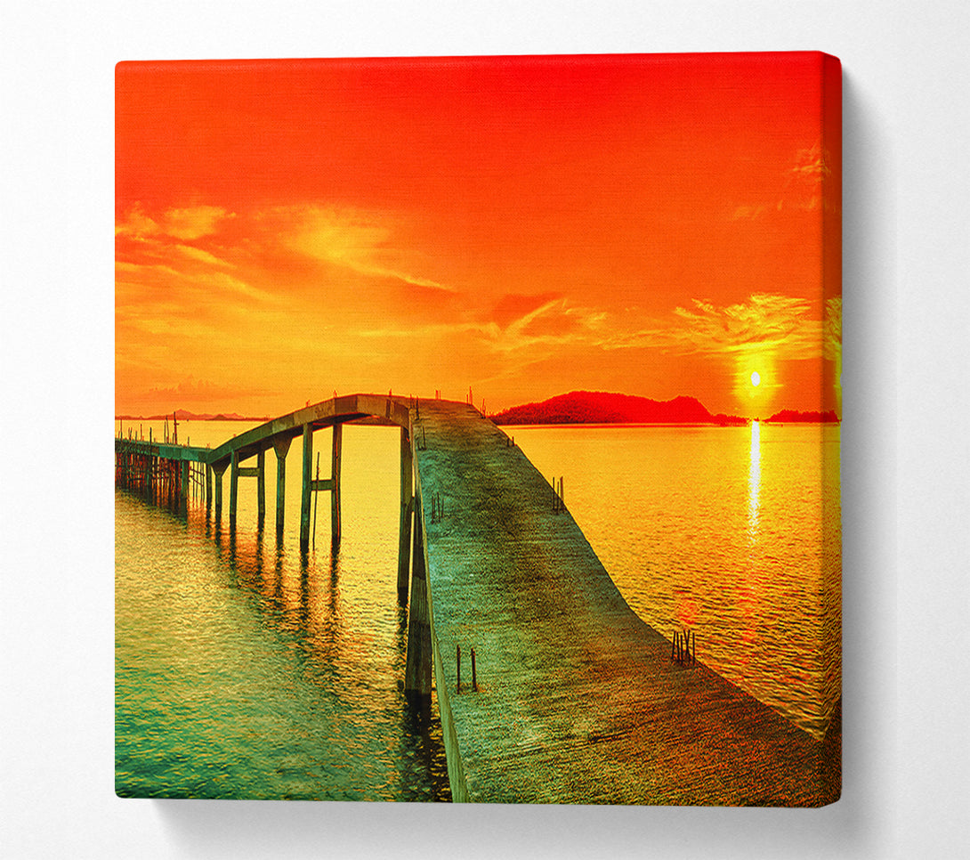  A Canvas Print of The Old Fishing Pier Canvas Wall Art
