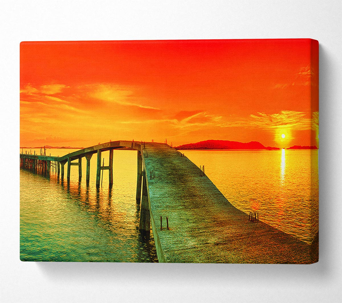  A Canvas Print of The Old Fishing Pier Canvas Wall Art