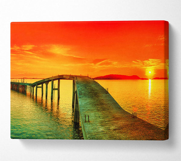  A Canvas Print of The Old Fishing Pier Canvas Wall Art
