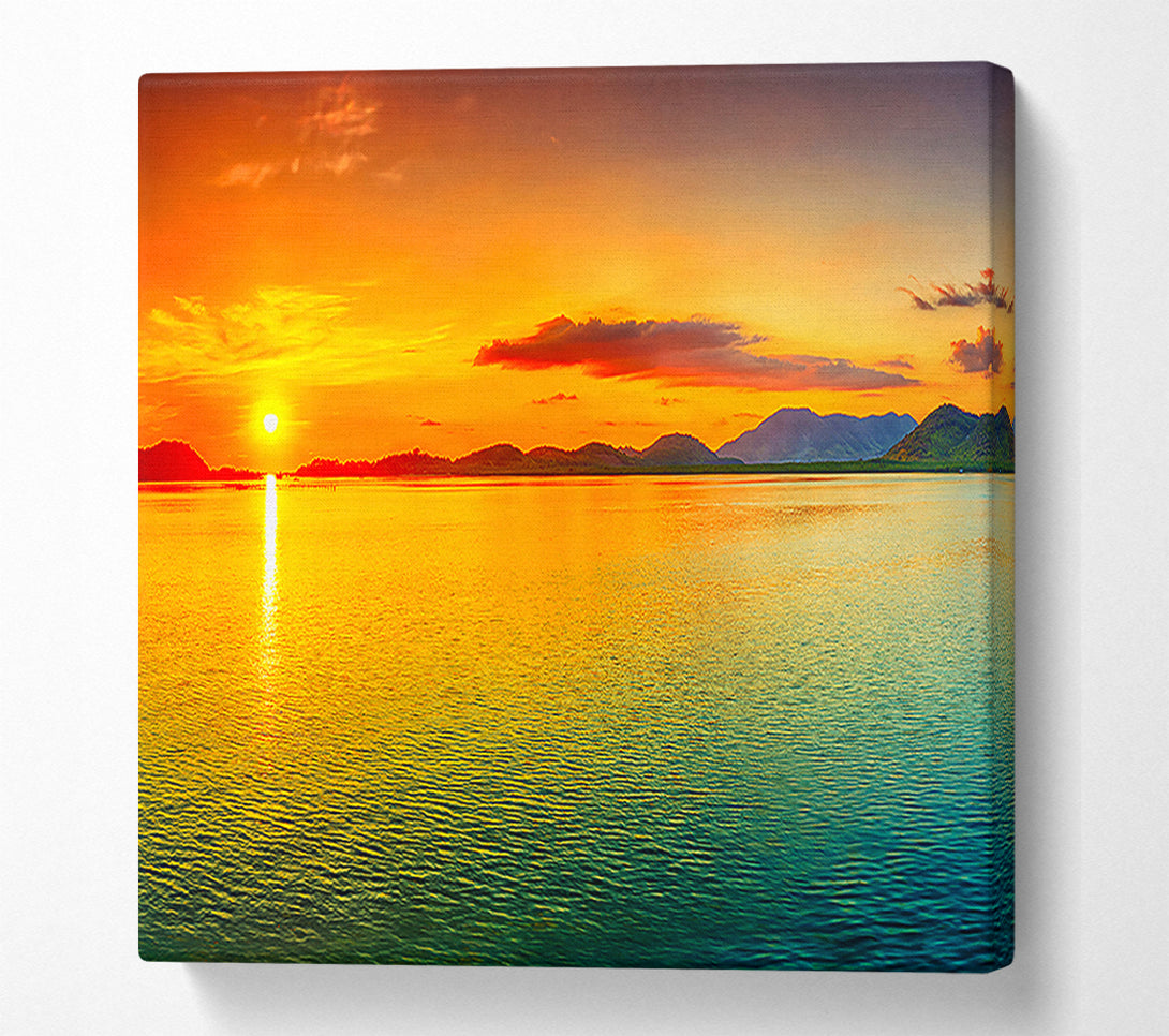  A Canvas Print of Pinpoint Ocean Sun Canvas Print