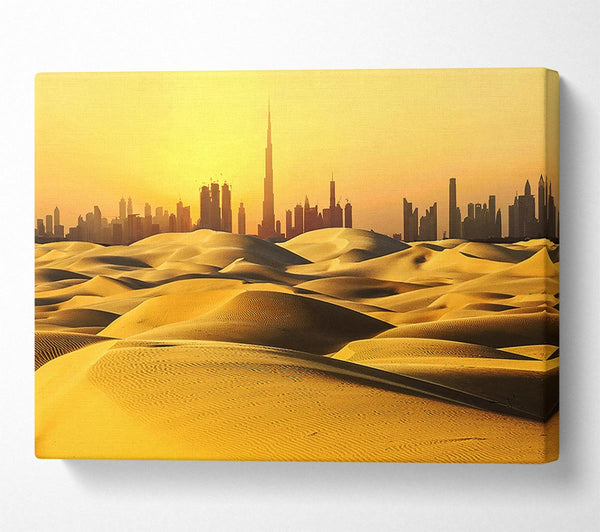  A Canvas Print of Burj Khalifa Golden Sunset Canvas Art