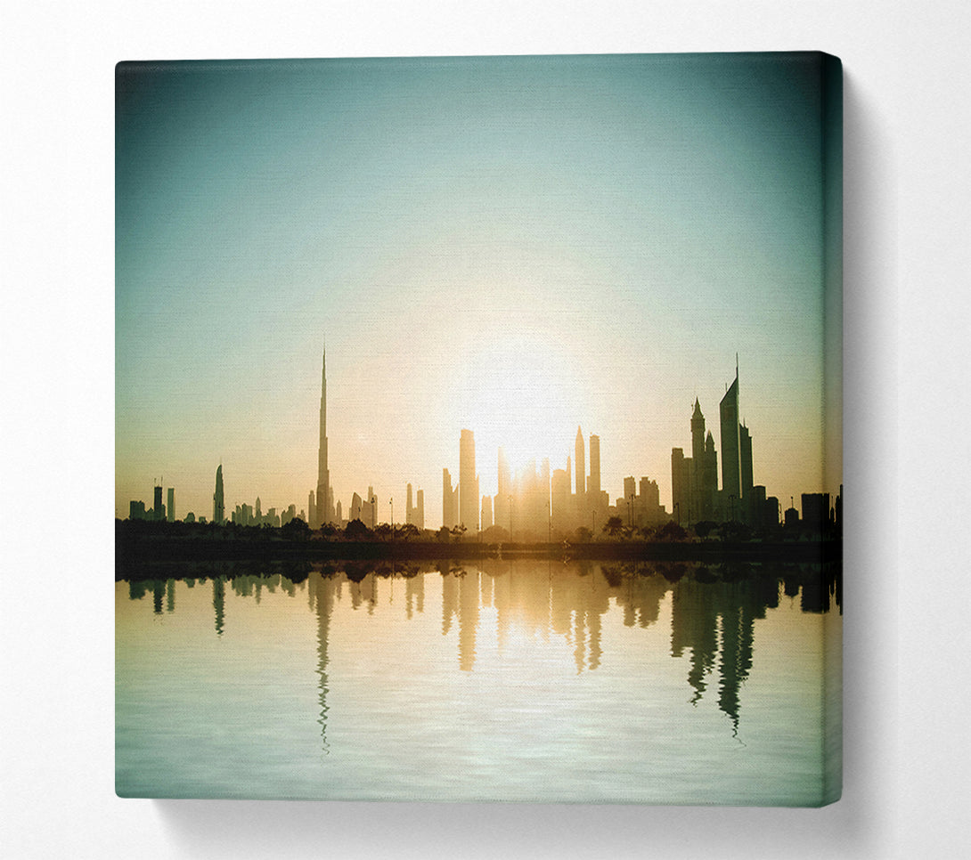 A Canvas Print of City Reflections Canvas Wall Art