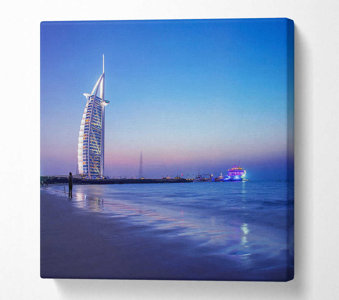  A Canvas Print of Burj Al Arab 7 Star Hotel Canvas Art