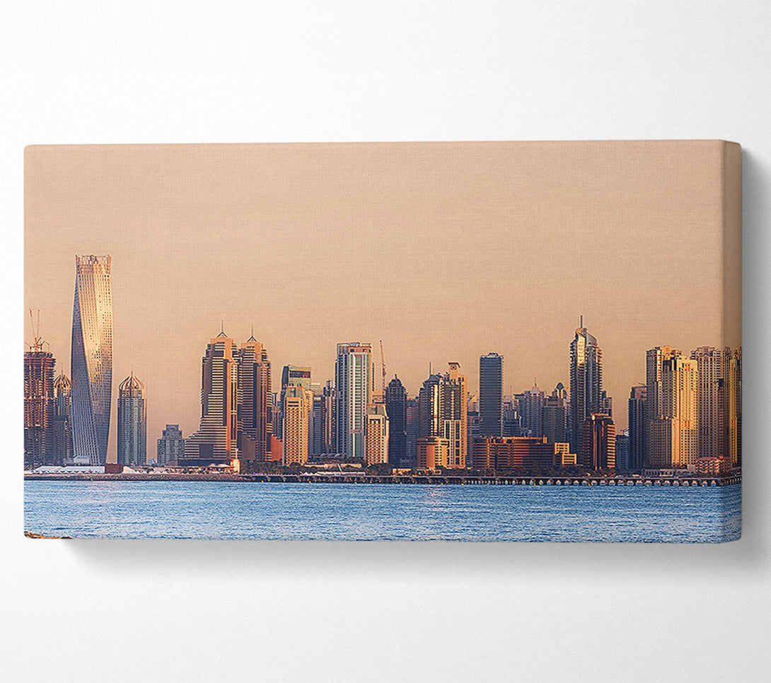  A Canvas Print of Infinity Tower Sunset Canvas Wall Art