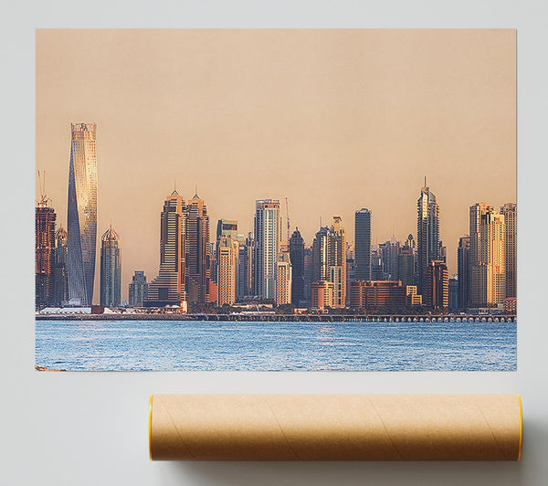 Infinity Tower Sunset Poster