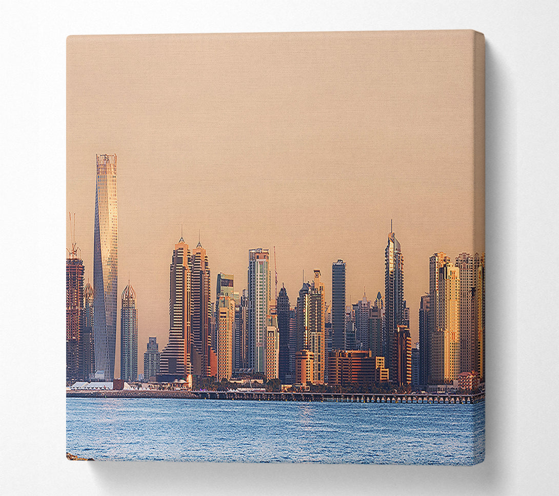  A Canvas Print of Infinity Tower Sunset Canvas Wall Art