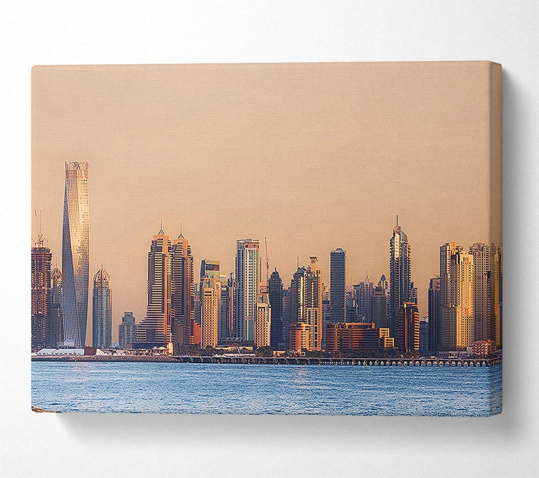  A Canvas Print of Infinity Tower Sunset Canvas Wall Art