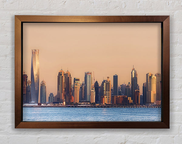 Infinity Tower Sunset Framed Print